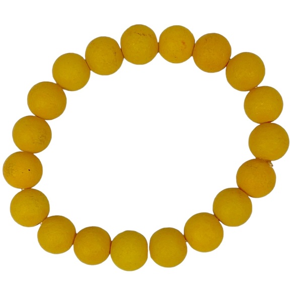 Pink, yellow, white, & gold round glass stretchy beaded bracelet bundle of 3 NEW - Picture 3 of 9